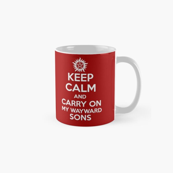 KEEP CALM - Carry On My Wayward Sons // Supernatural Classic Mug RB2409 product Offical Supernatural Merch