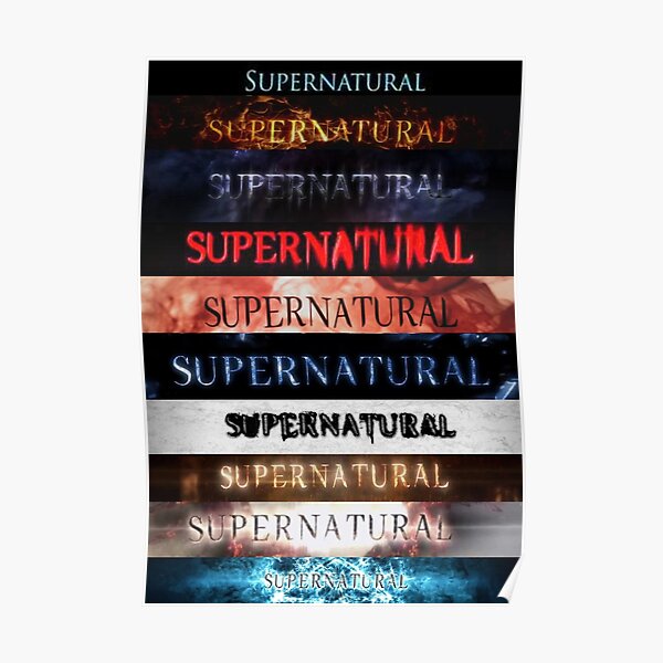 Supernatural intro seasons 1-10 Poster RB2409 product Offical Supernatural Merch