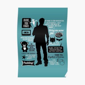 Dean Winchester Quotes Poster RB2409 product Offical Supernatural Merch