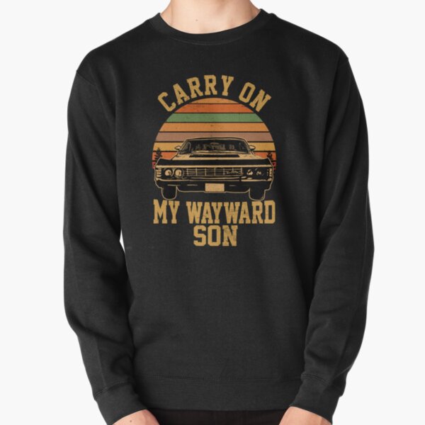 Carry on my Wayward Son, supernatural Vintage sunset distressed style Pullover Sweatshirt RB2409 product Offical Supernatural Merch
