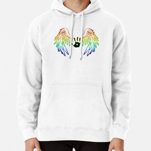 Supernatural: Rainbow Angel Wings With Handprint Pullover Hoodie RB2409 product Offical Supernatural Merch