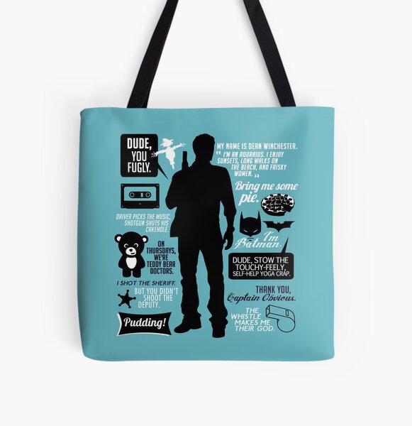 Dean Winchester Quotes All Over Print Tote Bag RB2409 product Offical Supernatural Merch