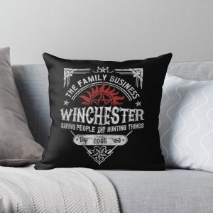The Family Business Winchester Saving People and Hunting Things | Supernatural™ Throw Pillow RB2409 product Offical Supernatural Merch