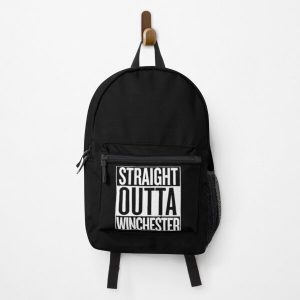 Straight Outta Winchester Supernatural White Backpack RB2409 product Offical Supernatural Merch