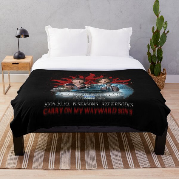Limited Edition Supernatural Family dont end with Blood 4R Signed Throw Blanket RB2409 product Offical Supernatural Merch