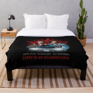 Supernatural Family dont end with Blood 4R Throw Blanket RB2409 product Offical Supernatural Merch