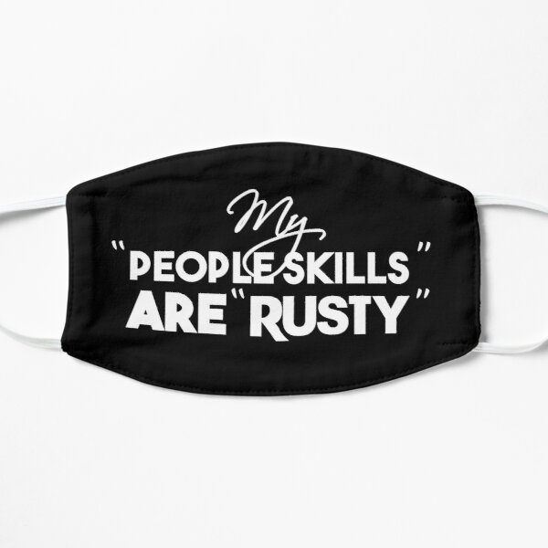 My People skills are RUSTY : Supernatural Castiel 'People Skills' Mask Flat Mask RB2409 product Offical Supernatural Merch