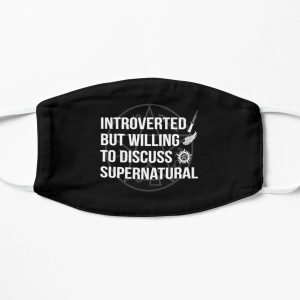 Introverted But Willing To Discuss Supernatural Flat Mask RB2409 product Offical Supernatural Merch