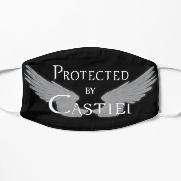 Protected by Castiel White Wings Flat Mask RB2409 product Offical Supernatural Merch